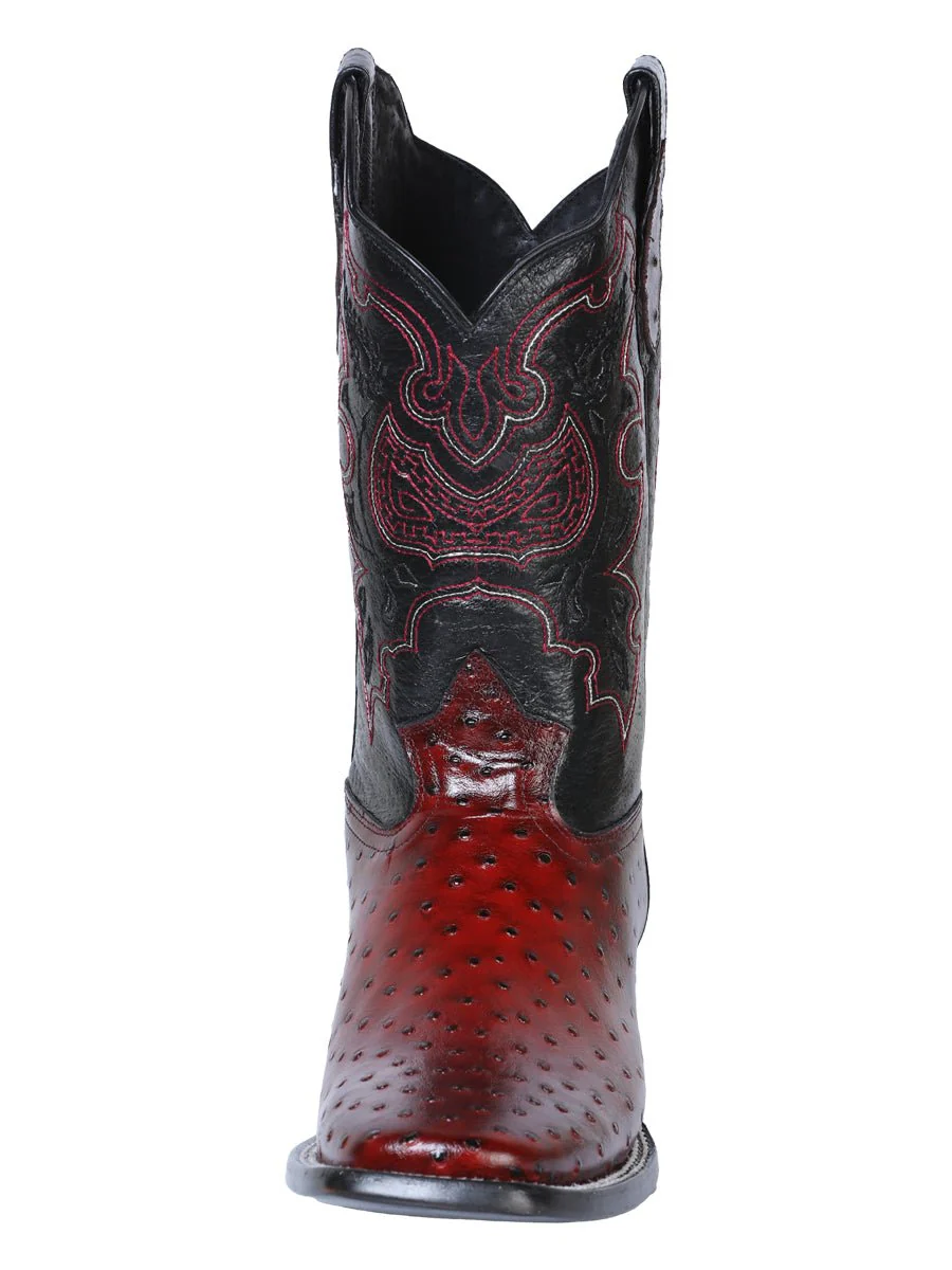 El General Rodeo Boot - Printed Ostrich Burgundy 41901 - Imagen 6