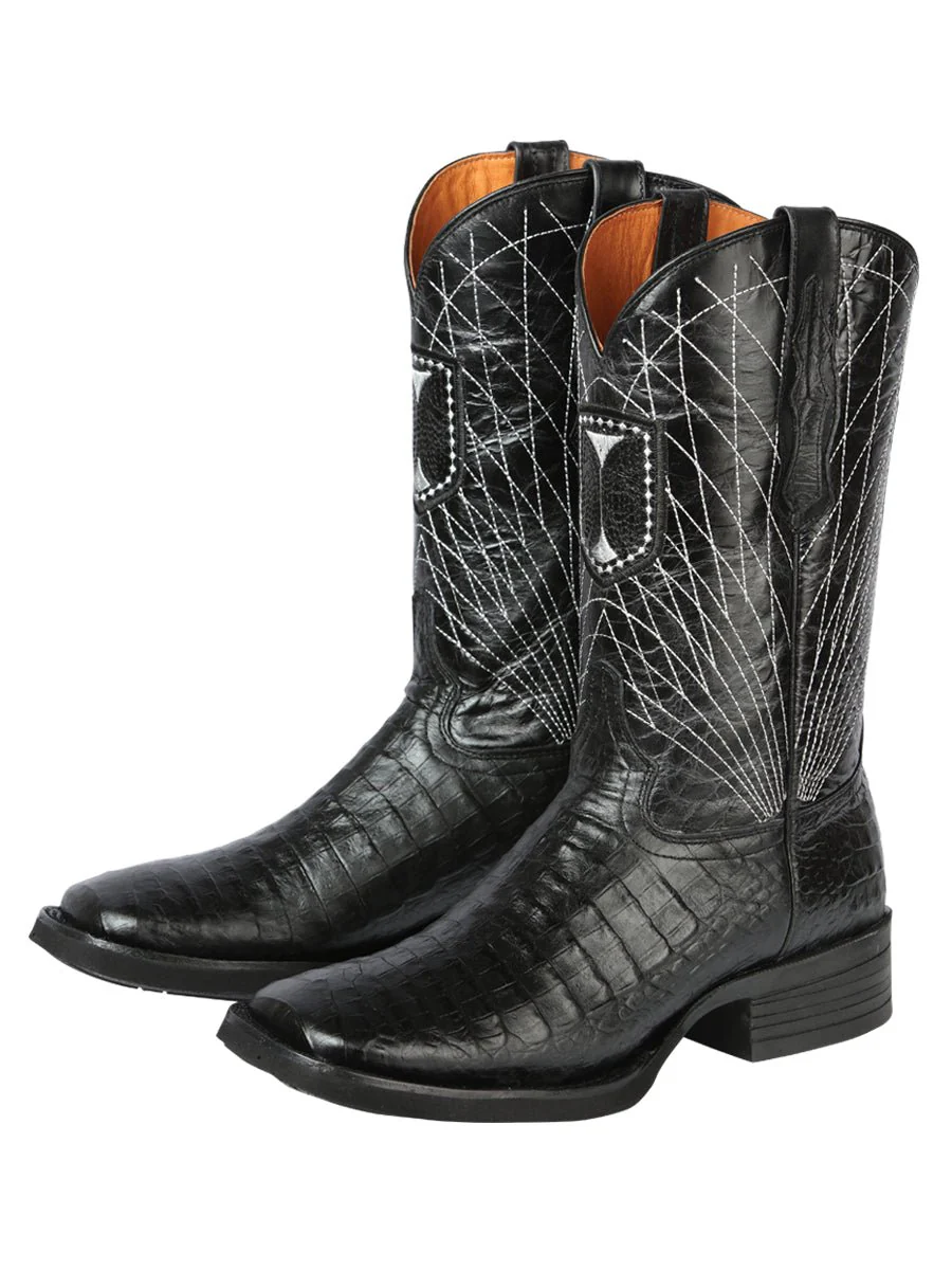 El General Rodeo - Printed Caiman Belly Leather boots - Black 44671 - Imagen 4