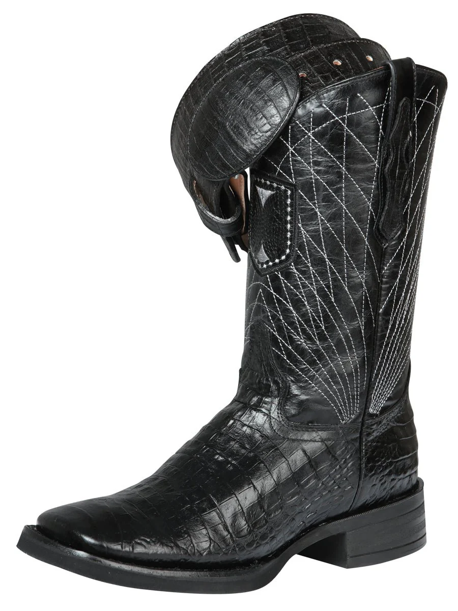 El General Rodeo - Printed Caiman Belly Leather boots - Black 44671 - Imagen 3
