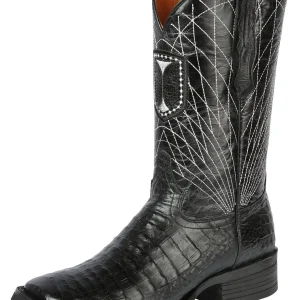 El General Rodeo - Printed Caiman Belly Leather boots - Black 44671