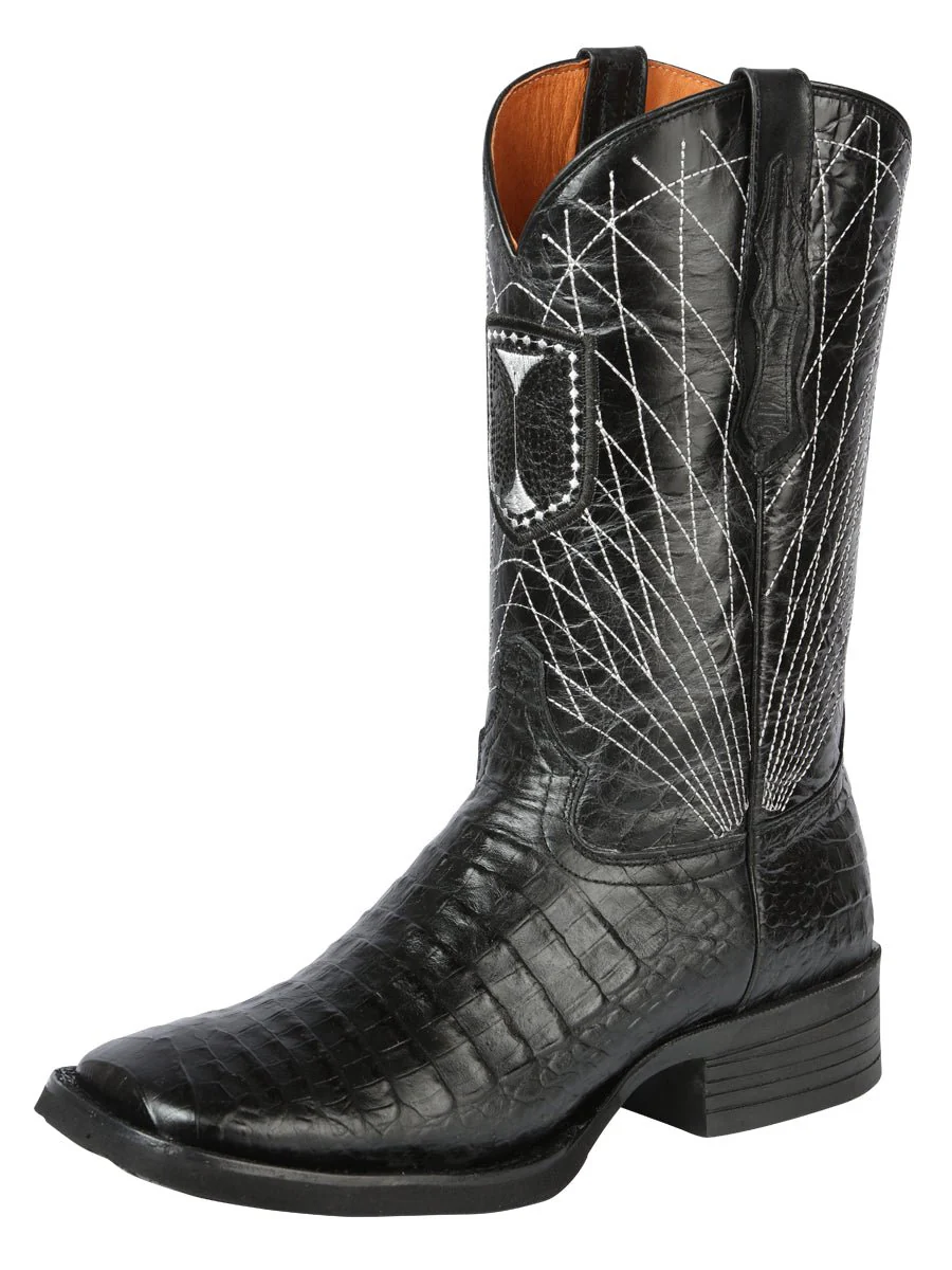 El General Rodeo - Printed Caiman Belly Leather boots - Black 44671 - Imagen 2