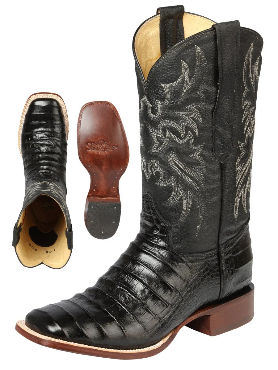 El General Rodeo - Printed Caiman Belly Leather boots - Black 44938 - Imagen 3