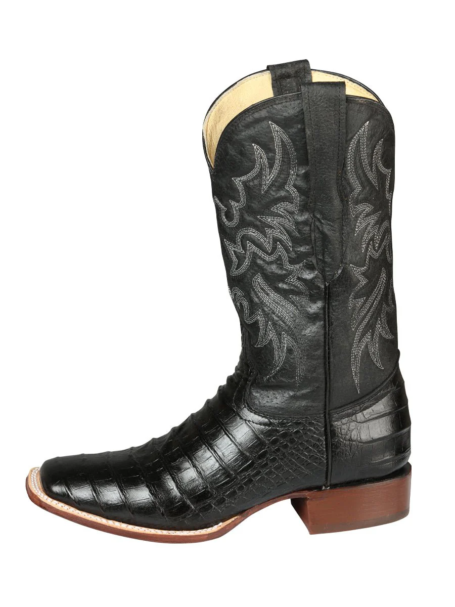 El General Rodeo - Printed Caiman Belly Leather boots - Black 44938 - Imagen 4