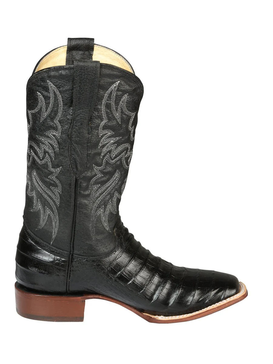 El General Rodeo - Printed Caiman Belly Leather boots - Black 44938 - Imagen 5