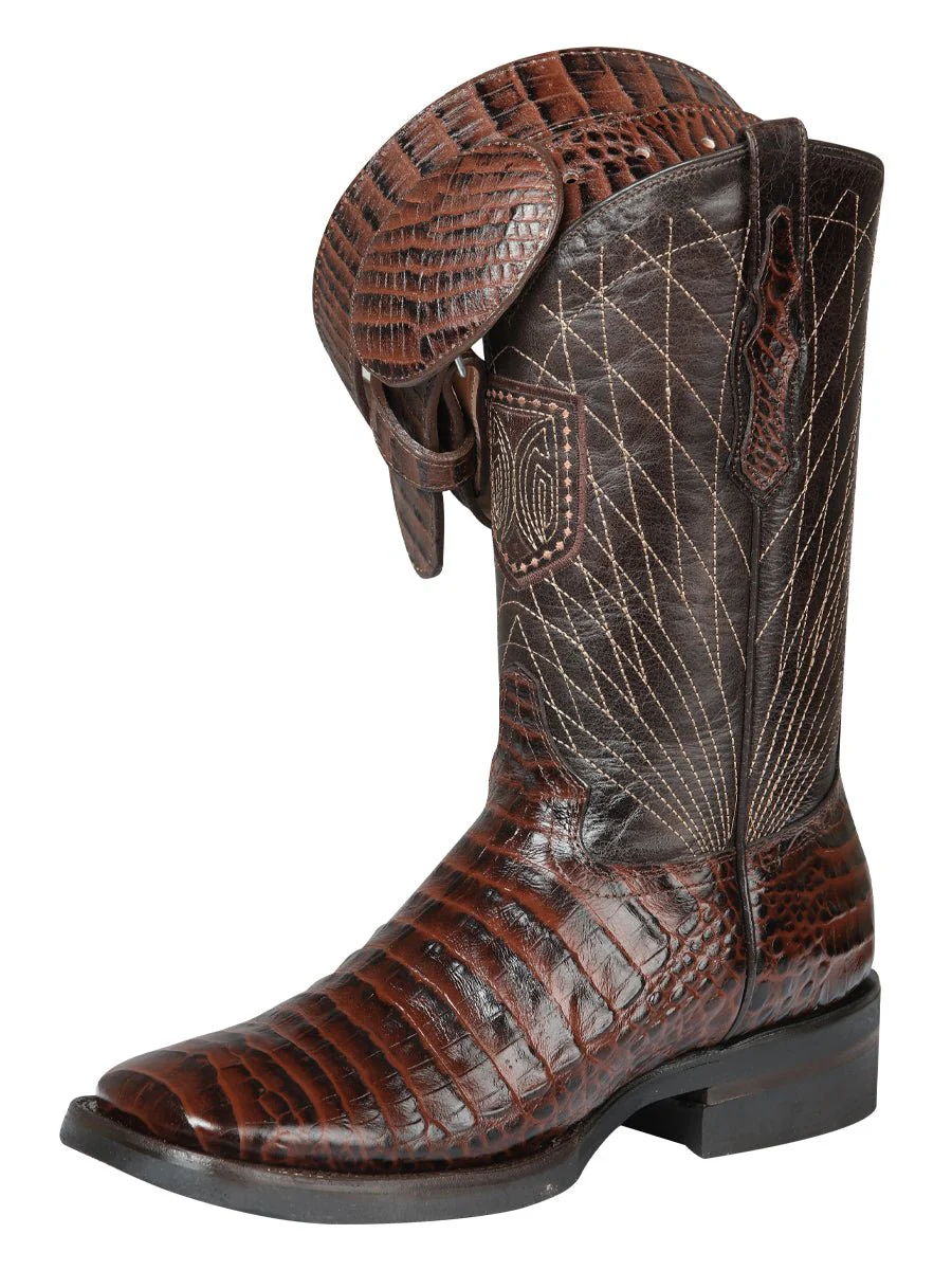 El General Rodeo - Printed Caiman Belly Leather boots - Brown 44672 - Imagen 3