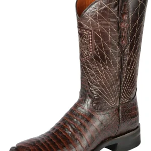 El General Rodeo - Printed Caiman Belly Leather boots - Brown 44672