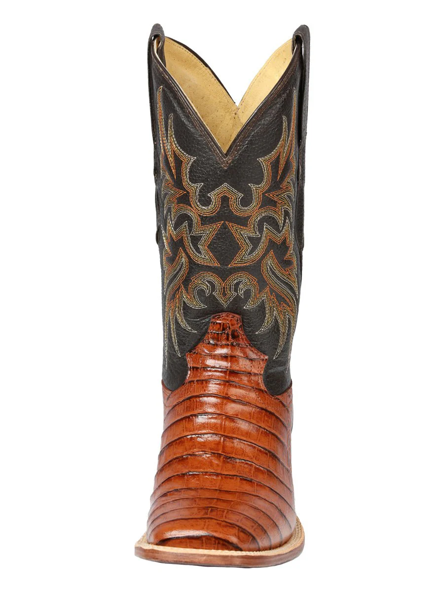 El General Rodeo - Printed Caiman Leather Boots - Cogñac 44939 - Imagen 6