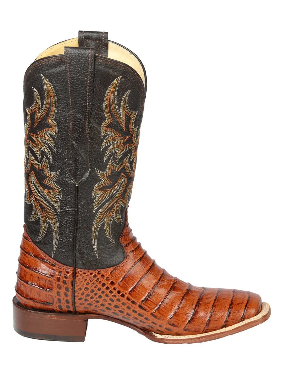 El General Rodeo - Printed Caiman Leather Boots - Cogñac 44939 - Imagen 5