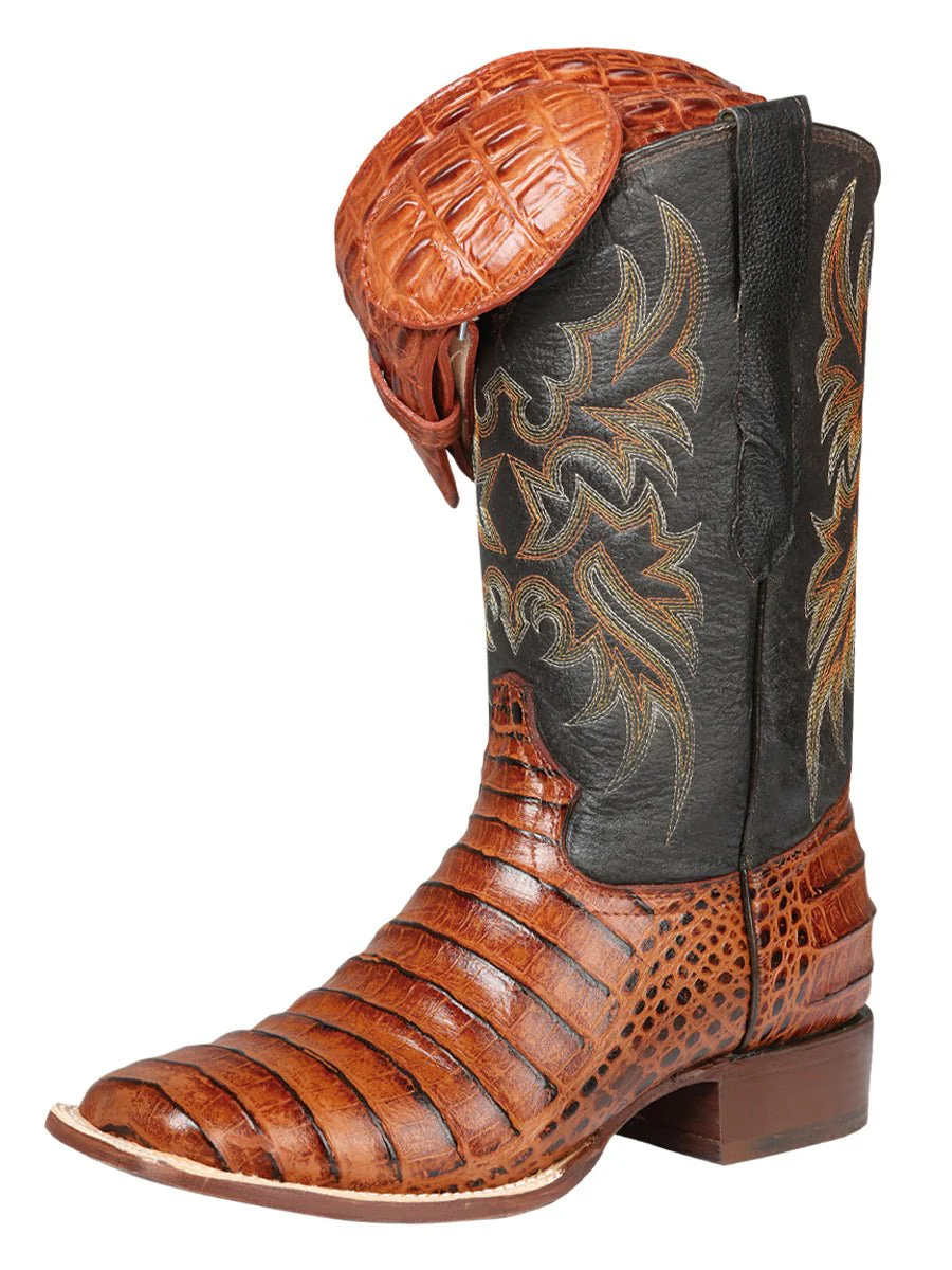 El General Rodeo - Printed Caiman Leather Boots - Cogñac 44939 - Imagen 3