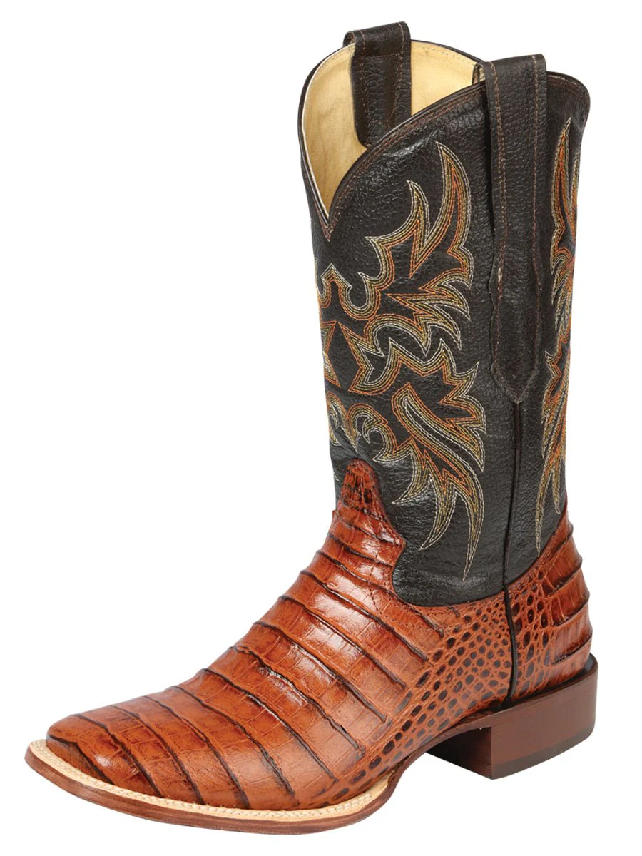 El General Rodeo - Printed Caiman Leather Boots - Cogñac 44939 - Imagen 2