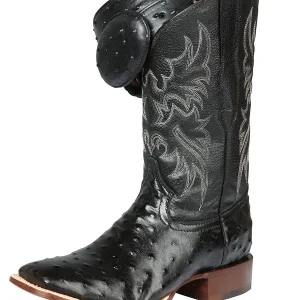 El General Rodeo - Printed Ostrich leather boots - Black 44935