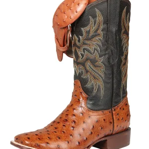 El General Rodeo - Printed Ostrich leather boots - Cogñac 44936