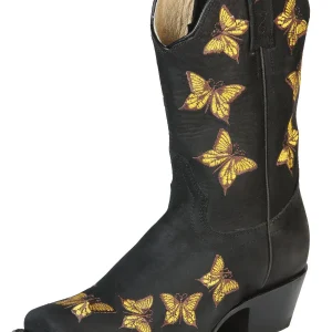 El General Womens Rodeo Boot  - Nobuck Black 51220