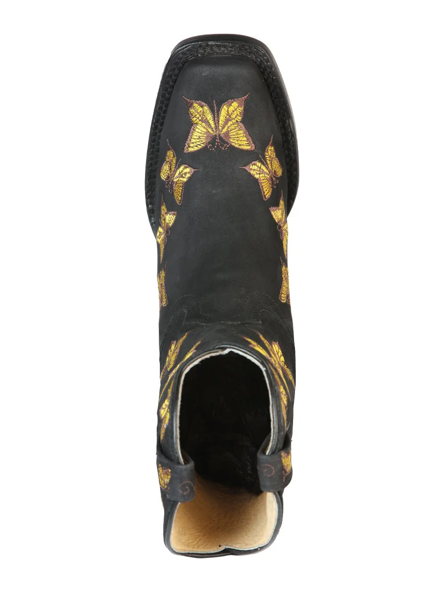 El General Womens Rodeo Boot - Nobuck Black 51220 - Imagen 6