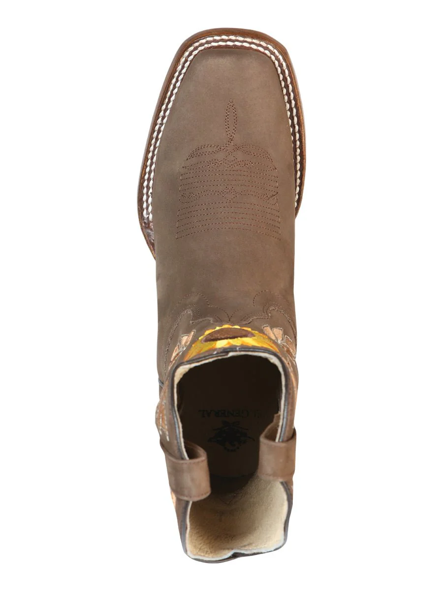 El General Womens Rodeo Boot - Nobuck Camel 51164 - Imagen 3