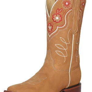 El General Womens Rodeo Boot - Nobuck Peach 42979