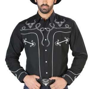 El Señor de los Cielos Embroidery Shirt Black/White 126711