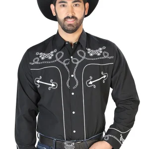 El Señor de los Cielos Embroidery Shirt Black/White 126717