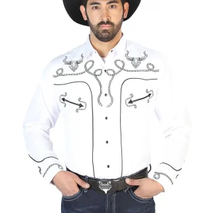 El Señor de los Cielos Embroidery Shirt White/Black 126712