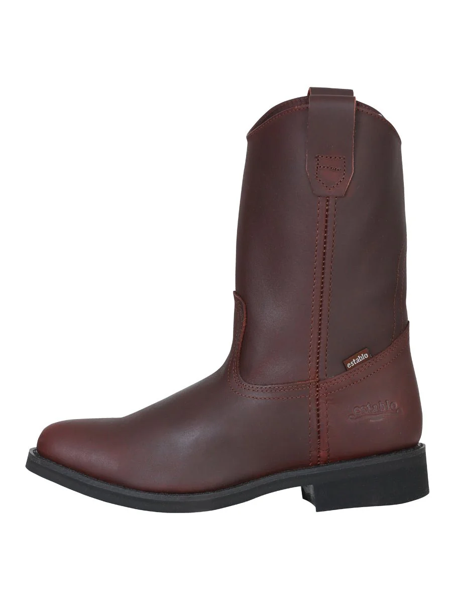 Establo Men's Work Boot - Leather Grasso - Shedron 316 - Imagen 3