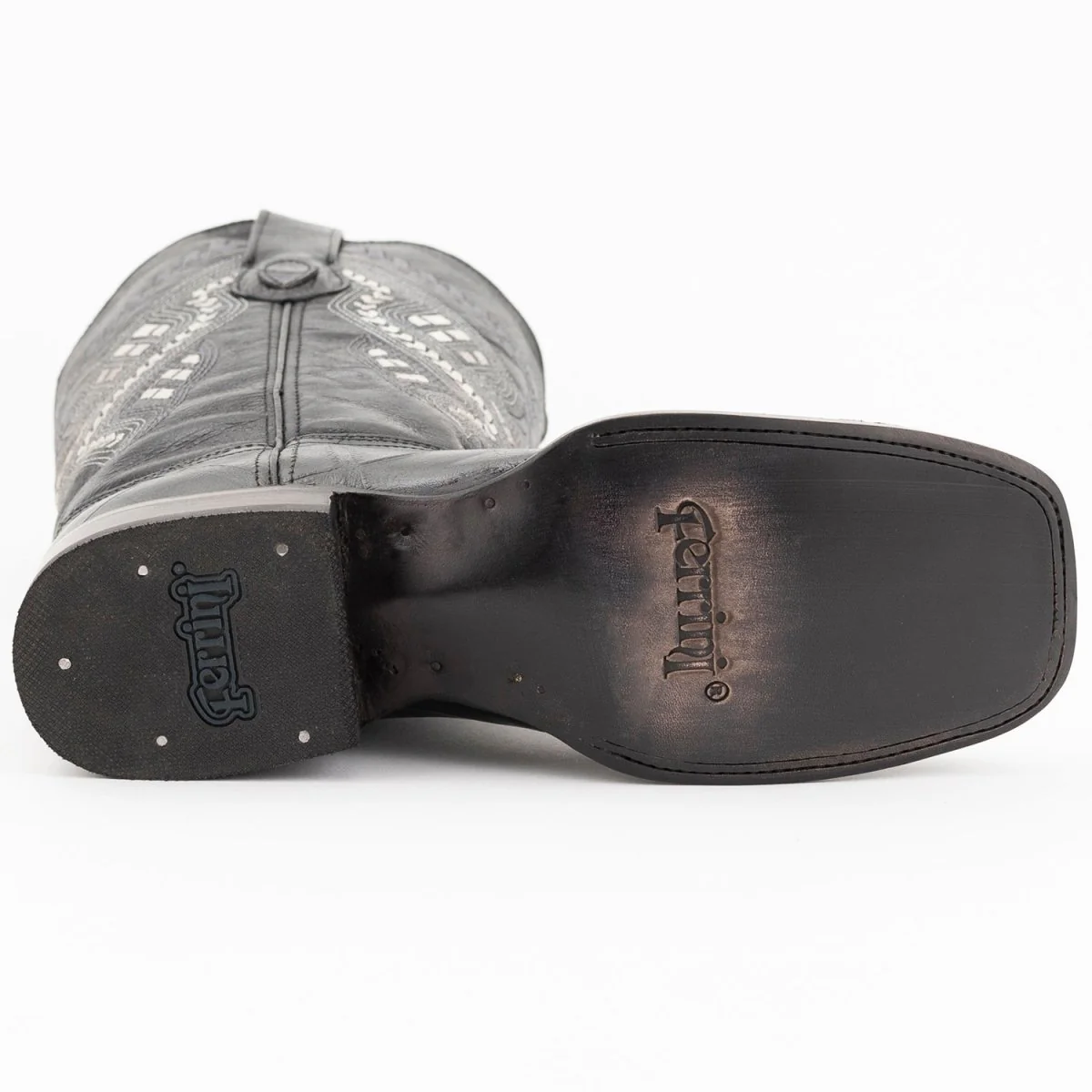 Ferrini Jesse Men's Print Alligator Boots Handcrafted Black 4359304 - Imagen 7