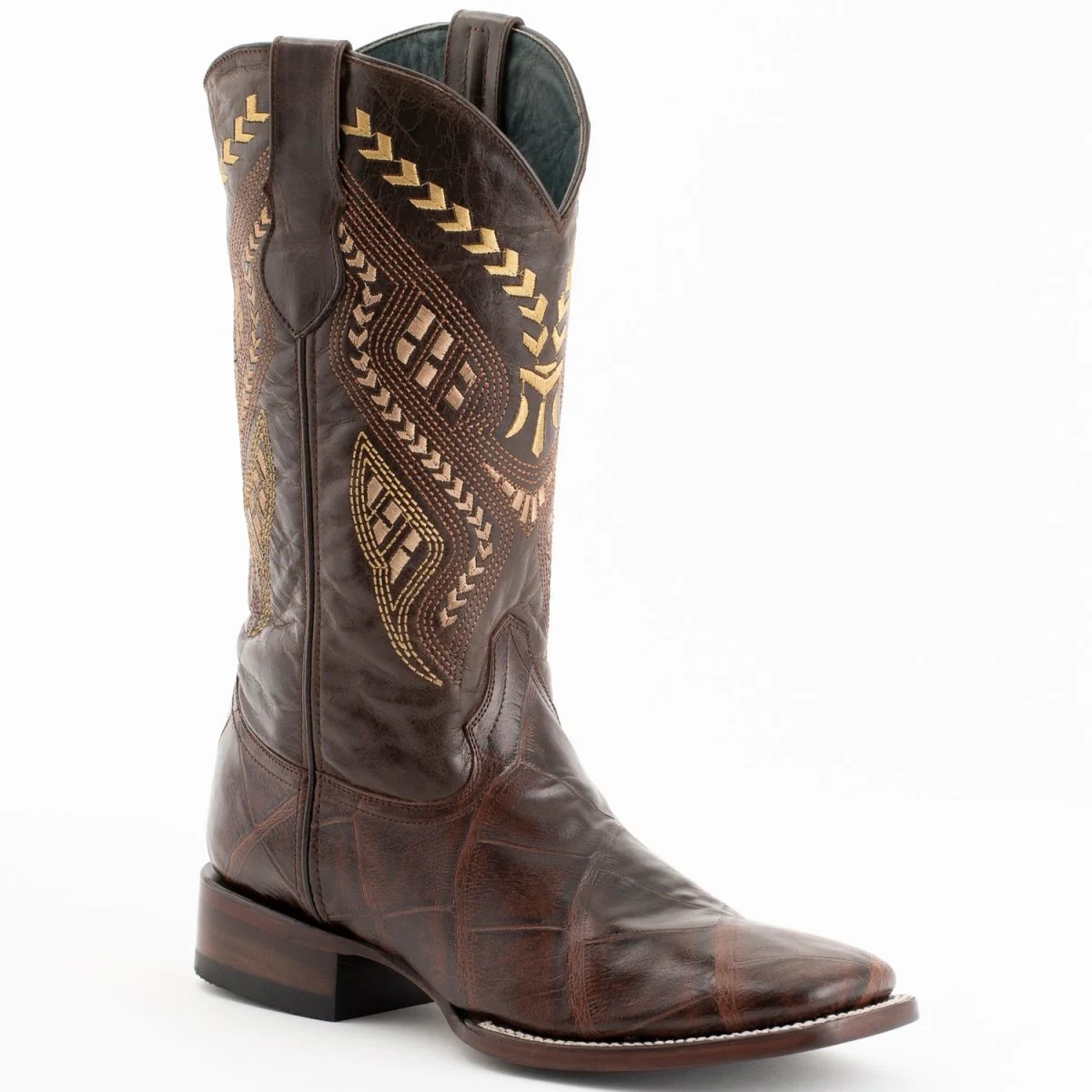 Ferrini Jesse Men's Print Alligator Boots Handcrafted Chocolate 4359309 - Imagen 2
