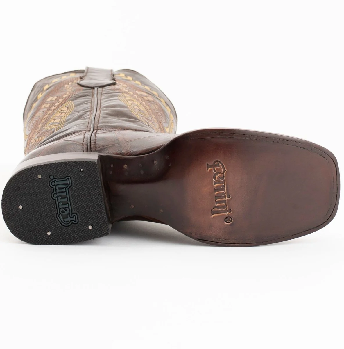 Ferrini Jesse Men's Print Alligator Boots Handcrafted Chocolate 4359309 - Imagen 7