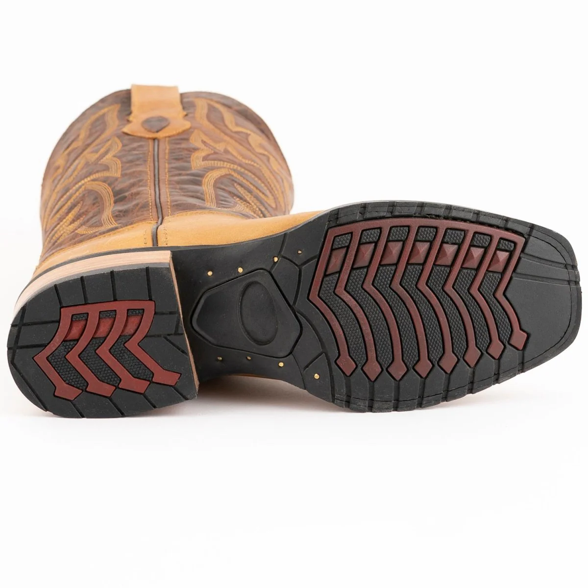 Ferrini Men's Kingston Rubber Sole Square Toe Boots Handcrafted - Tan 1317116 - Imagen 7