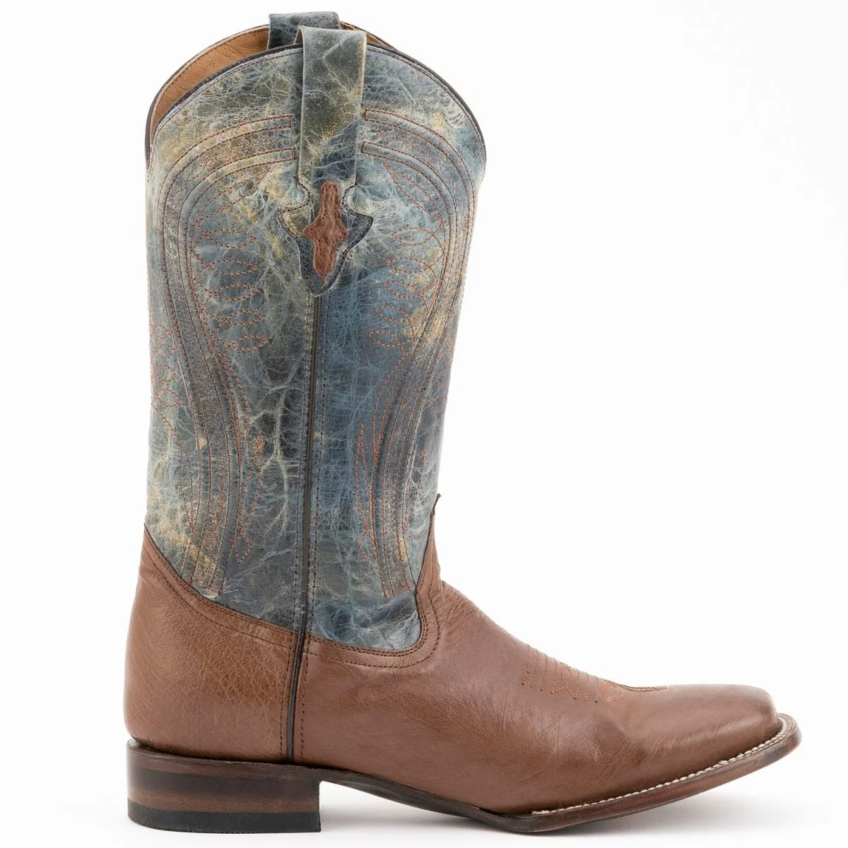 Ferrini Men's Morgan Smooth Ostrich Square Toe Boots Handcrafted - Kango Brown 1029307 - Imagen 4
