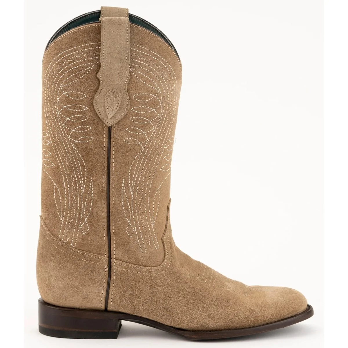 Ferrini Men's Roughrider Round Toe Boots Handcrafted - Taupe 1341141 - Imagen 4