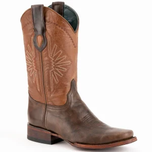 Ferrini Men's Santa Fe Leather Boots Handcrafted - Chocolate 1287109
