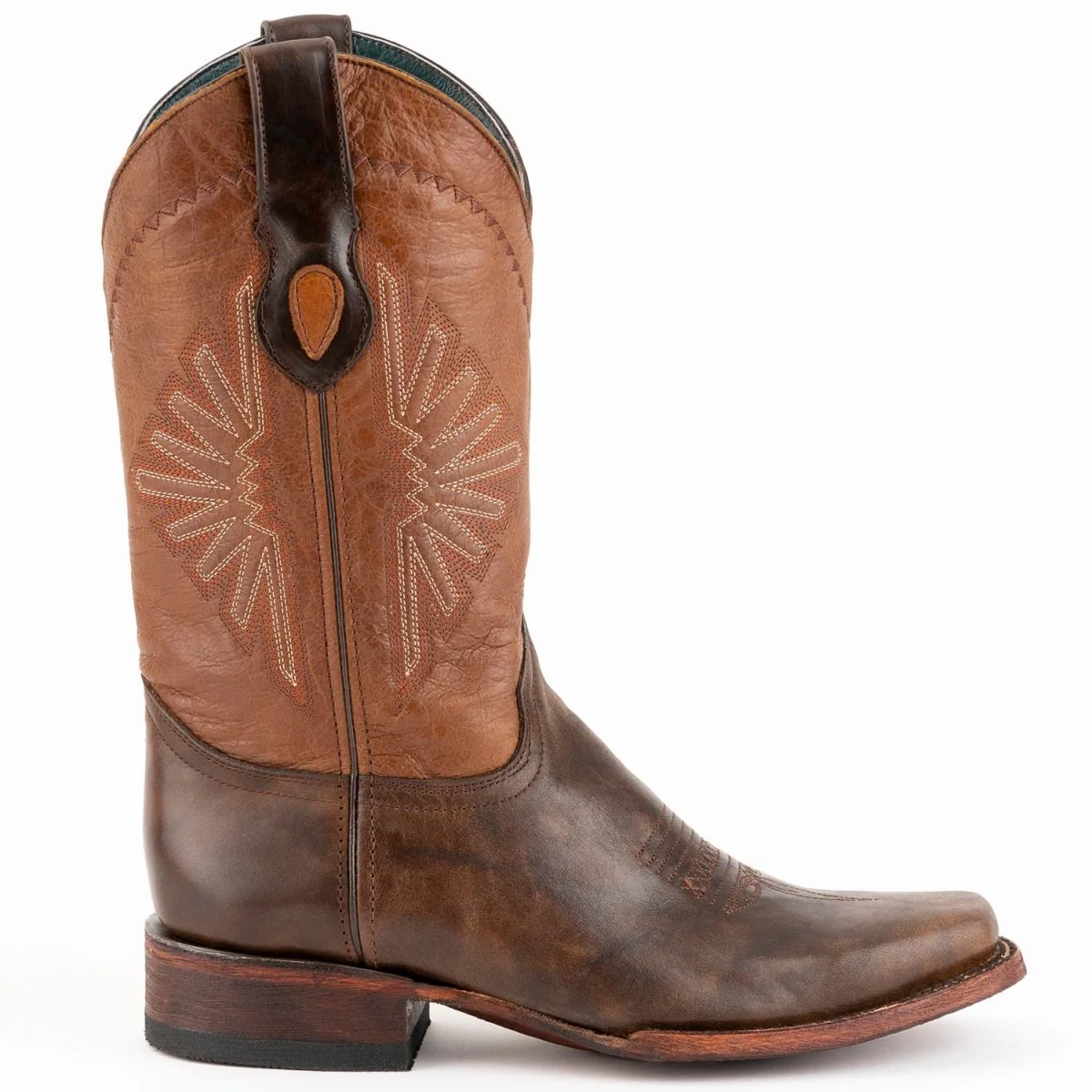 Ferrini Men's Santa Fe Leather Boots Handcrafted - Chocolate 1287109 - Imagen 3
