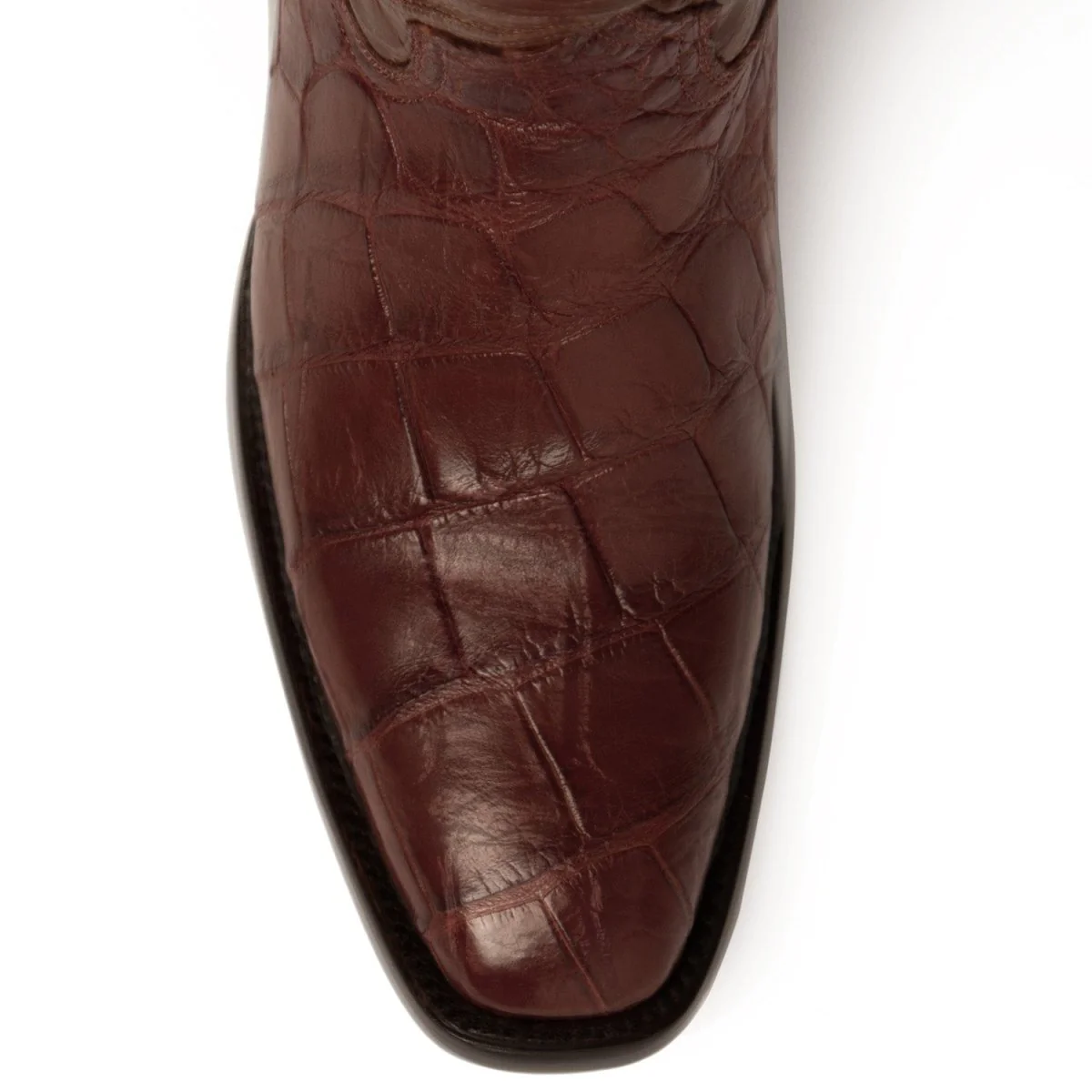 Ferrini Men's Stallion Alligator Belly Boots French Toe Handcrafted Cognac 1074126 - Imagen 3