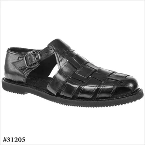 Huarache de Cuero Artesanal de Vestir Fino Color Negro imp-31205