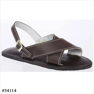 Huaraches Cruzados Azteca de Piel Original para Hombre Color Cafe imp-34114