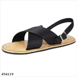 Huaraches Cruzados de Lona para Hombre Color Negro imp-34119