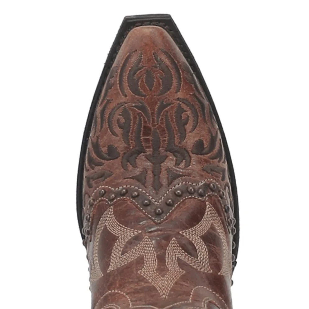 Laredo Women's Braylynn Snip Toe Leather Boots - Brown 52410 - Imagen 8