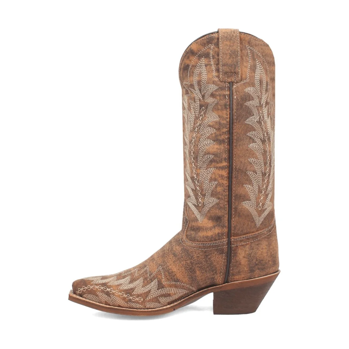 Laredo Women's Emmylee Snip Toe Leather Boots - Tan 52189 - Imagen 5