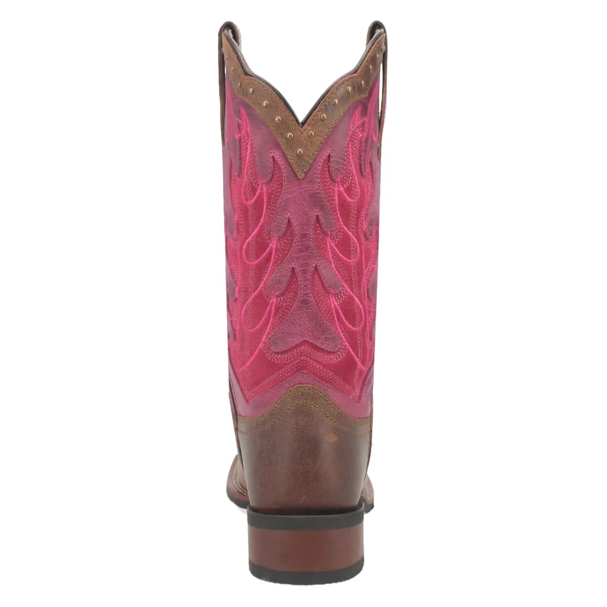 Laredo Women's Faye Broad Square Toe Leather Boots - Brown / Pink 3117 - Imagen 6