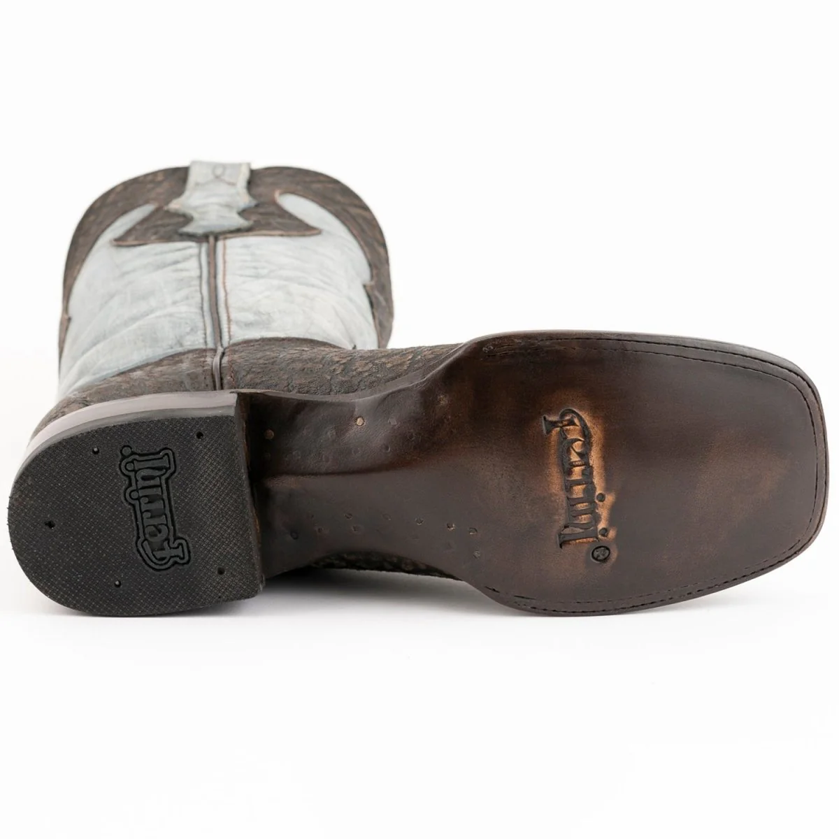 Men's Ferrini Acero Elephant Print Boots Handcrafted Black 1209304 - Imagen 7