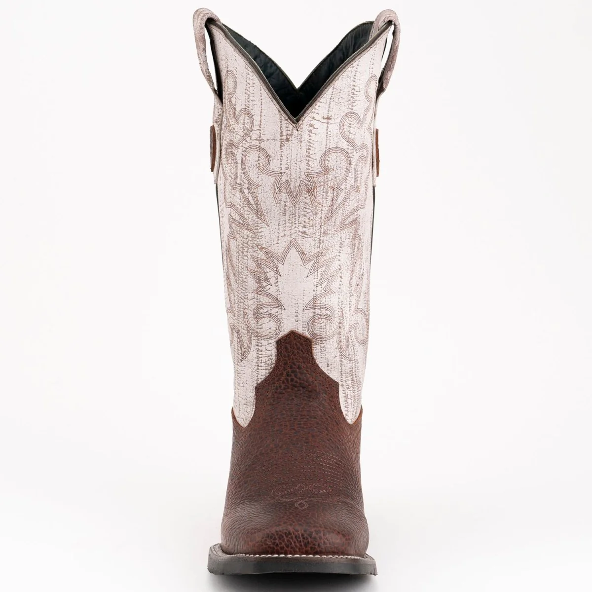 Men's Ferrini Toro Leather Boots Handcrafted Brown 1299336 - Imagen 4