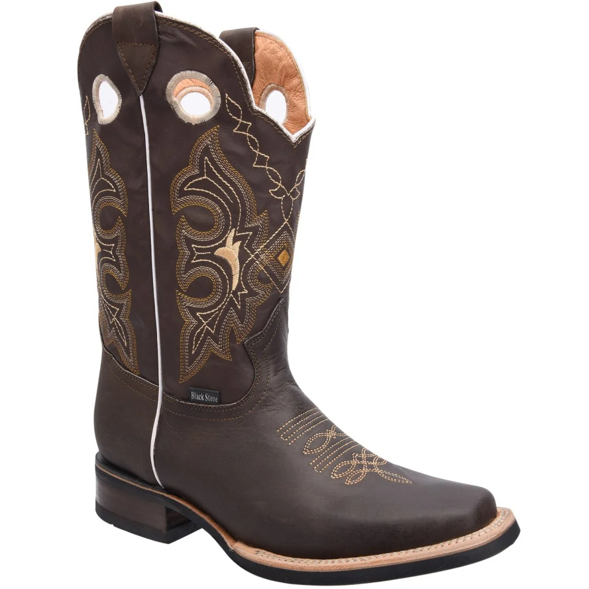 Botas Vaqueras para Hombre en Piel Original Terminado Crazy Color Cafe- Rodeo Imports - Imagen 2