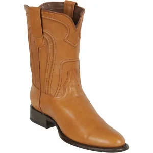 Botas de Piel Original Redonda Roper Color Miel - Los Altos Boots