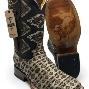 Men's Square Toe Petatillo Genuine Leather Boots