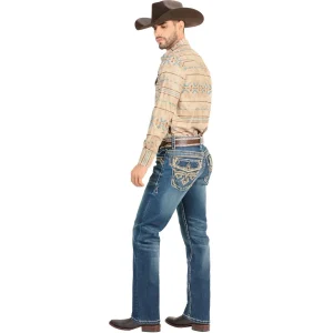 Montero Men's Blue Modern Boot Denim Jeans-MON 4640