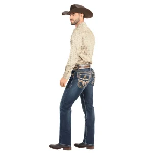 Montero Men's Dark Blue Modern Boot Denim Jeans- MON-4637