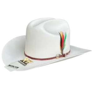 Morcon 500X Fine Shatung Straw Cowboy Hat Sinaloa Style with Feathers