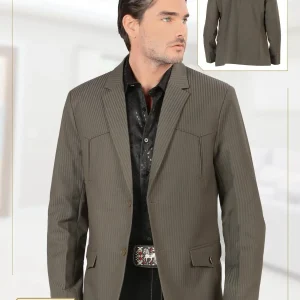 Saco Vaquero de Vestir para Hombre -Lamasini Cafe Claro