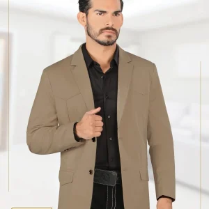 Saco Vaquero de Vestir para Hombre -Lamasini Khaki