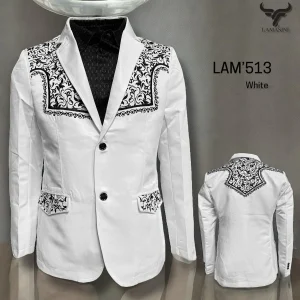 Saco Vaquero para Hombre Lamasini-513 Blanco